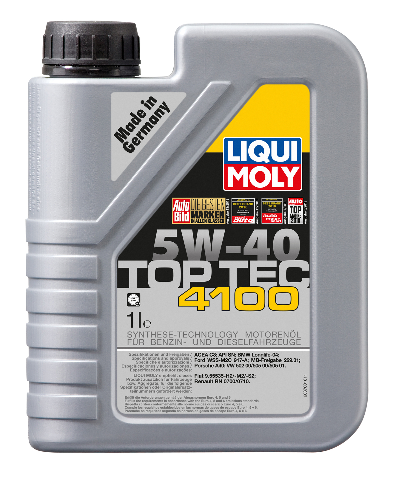 Thumbnail - Liqui Moly Ganzjahresöl Top Tec 4100 5w-40 1 Liter