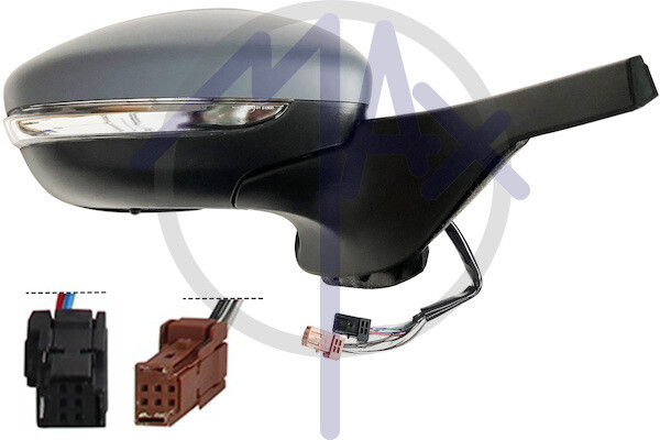 Aftermarket Spiegel Retrovisor Elektro Citroen C3 2016- DX 9 Pin Rechts