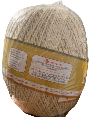 Filato rotolo di tweed oro beige barocco 98% cotone dal Brasile - Foto 3 di 5