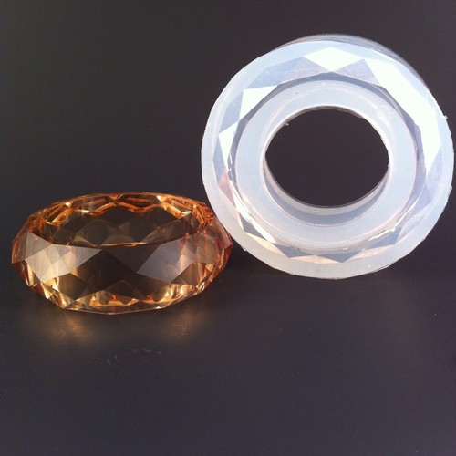 ALAMOULD CLEAR SILICONE MOLD, (MB082) CRYSTAL SHAPE BANGLE BRACELET - Picture 6 of 8