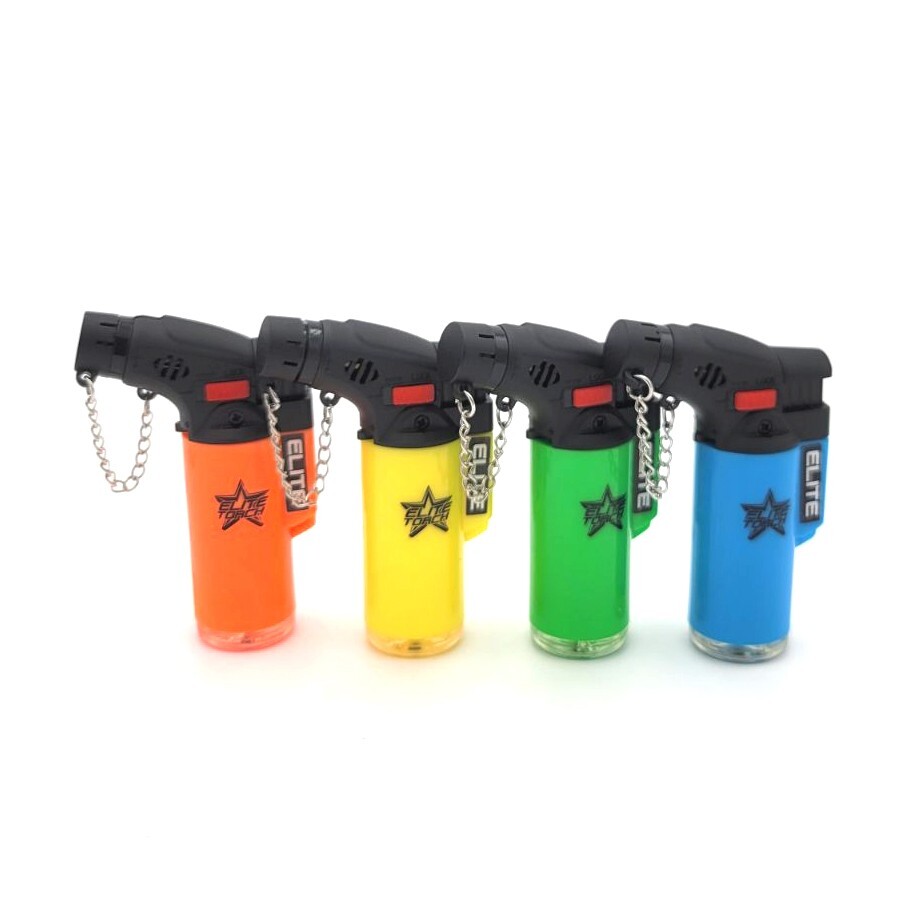 Elite Brands USA Mini Neons Torch Butane Gas Refillable Lighters Bulk