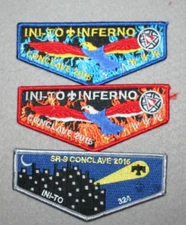 BSA OA SET OF 3 INITO LODGE 324 CONCLAVE FLAP LOT
