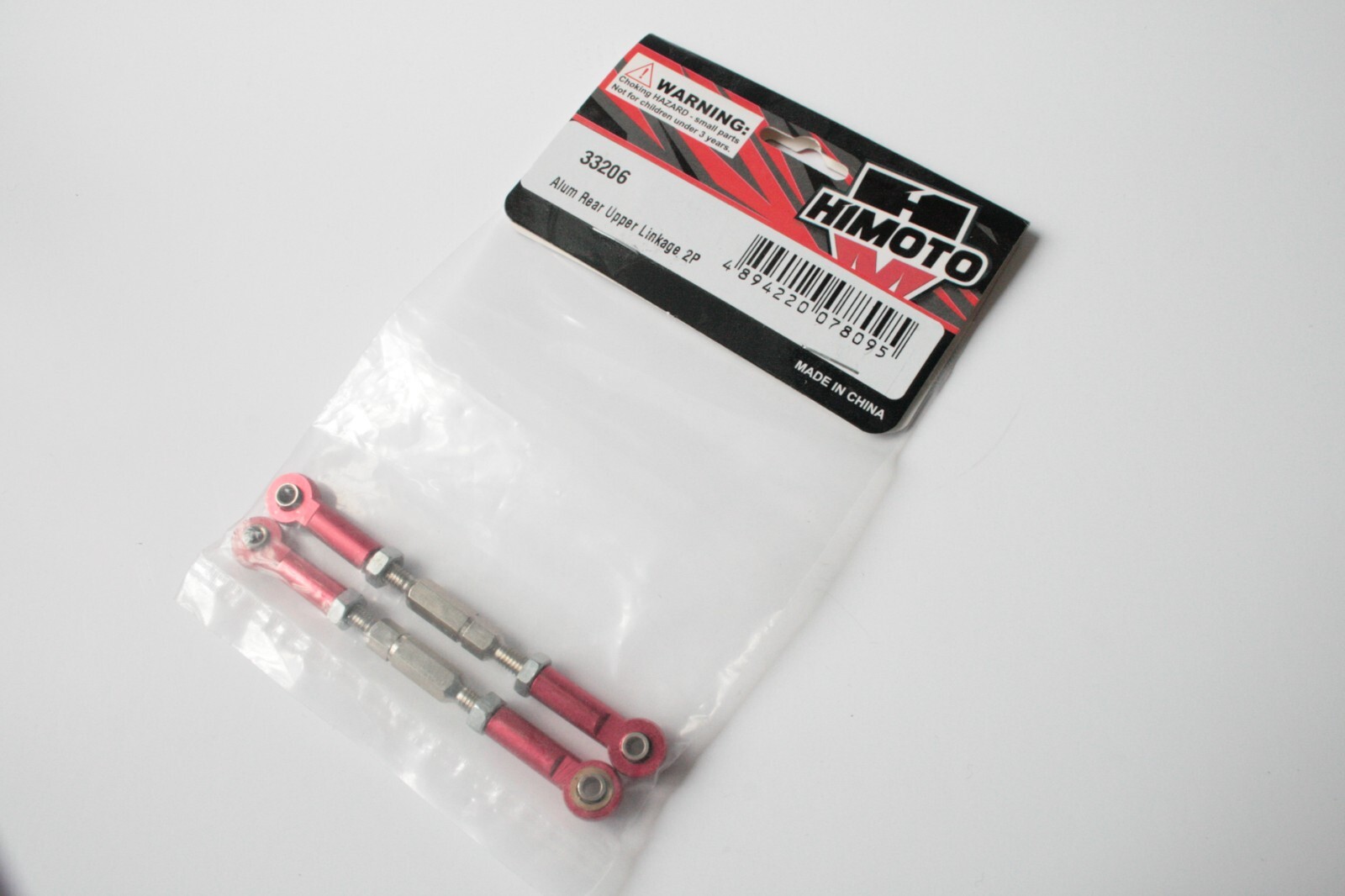 Himoto Red Aluminium Rear Upper Turnbuckle Linkage - 33206 E10 SC XB DB HM XR