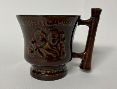 Cosmas & Damian Pharmacy Rx Mug Schering Cup Coricidin Secundum Artem Green