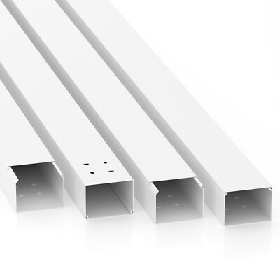 CILSON WDK8060W Kabelkanäle 80 x 60 mm, 2 m Lang, Weiß RAL 9010, PVC