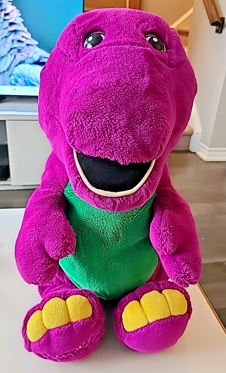 Large Barney Purple Dinosaur Vintage 26” Plush Stuffed Animal