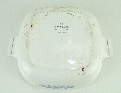 Corning Ware P-1-B Blue Cornflower 1 Quart Casserole Free Ship No Lid - Picture 6 of 7