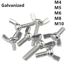 Galvanized Steel Wing Thumb Screws Bolts M4 M5 M6 M8 M10