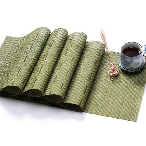 Set of 7 PVC 6 Placemats + Table Runner Washable Table Mat Anti Slip Kitchen - Picture 34 of 64