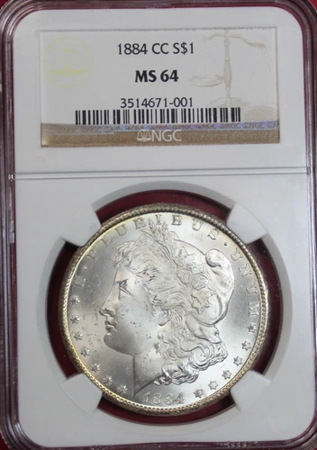 1884-CC MORGAN DOLLAR NGC MS64