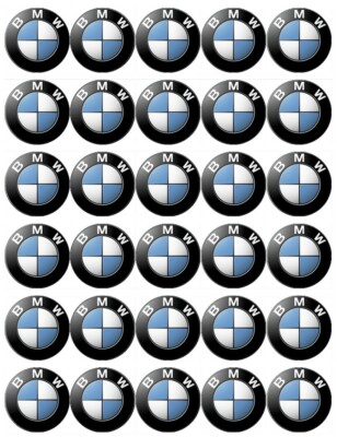 BMW Logo x 30 Cupcake Topper essbar Oblate Papier Fee Tortenaufleger