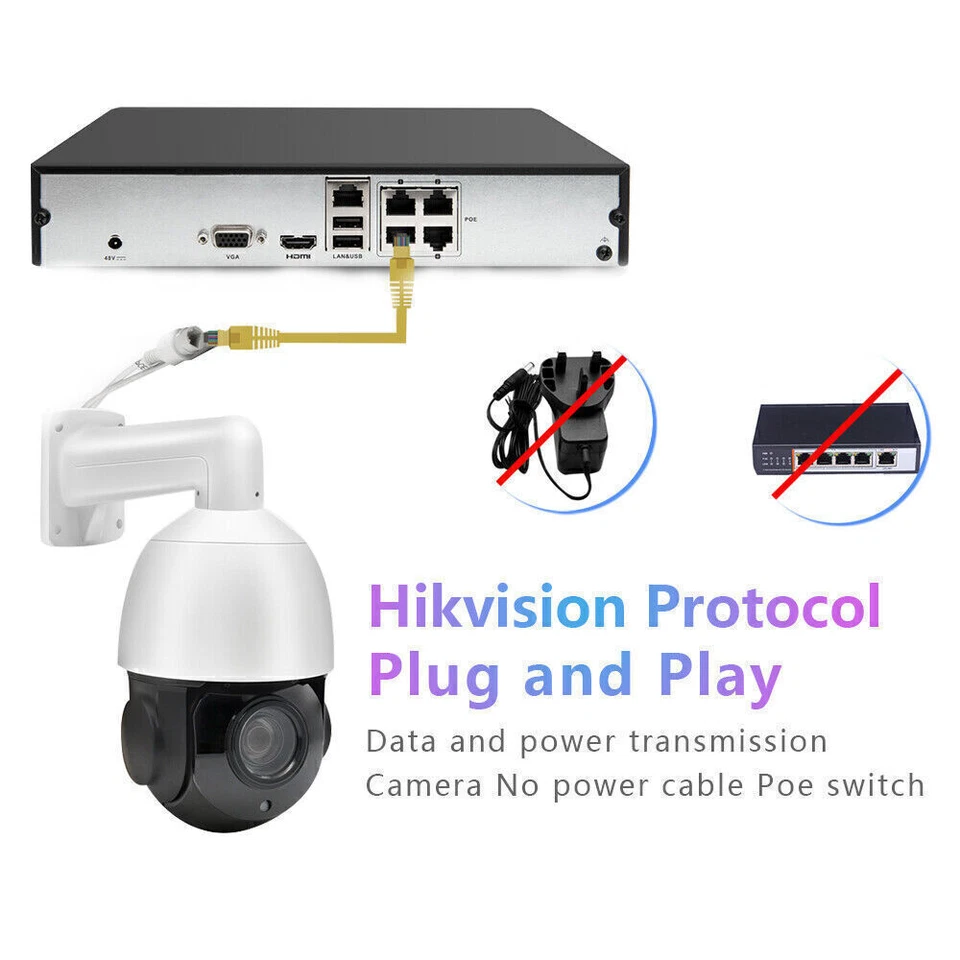 iBirdView Hikvision Compatible 8MP 4K 50XZoom POE PTZ Camera Auto-Tracking CA - Image 3 of 4