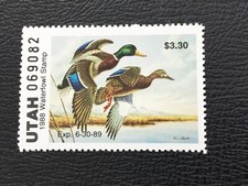 ICOLLECTZONE  US Utah 1988 Duck Hunting Stamp UT3