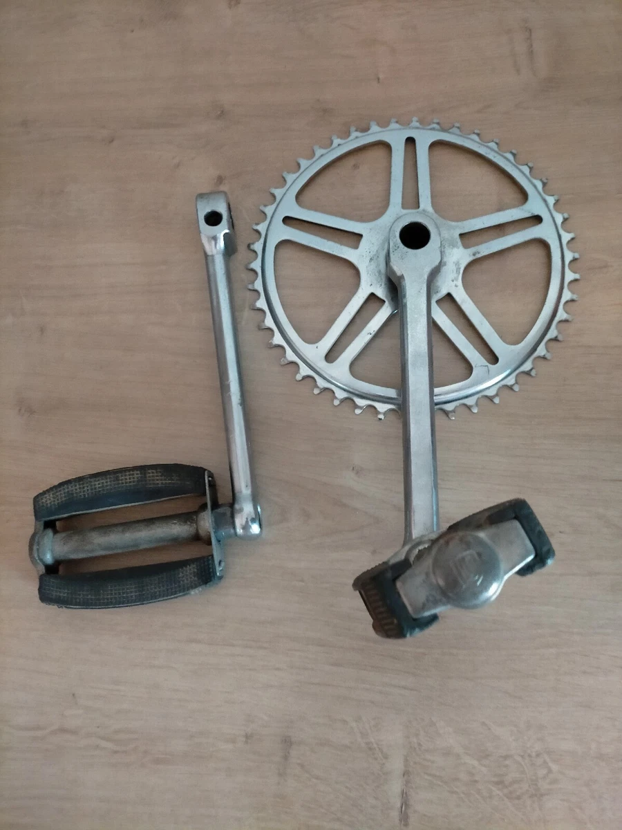Pédalier Course Vélo Ancien - 46 Dents, 170 Mm - Pièce Vintage Pour Bicyclette