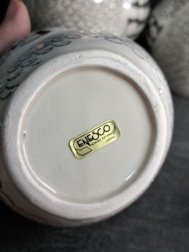 3 Gray And White Chicken Canisters By Enesco - Picture 6 of 6