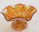Vintage Imperial Carnival Glass Bowl Dish 1910-20s Marigold Propeller Design USA