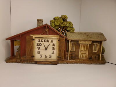 VTG Burwood 1977 New Haven Wall Large Clock Village Smith McCoy's Feed & Grain