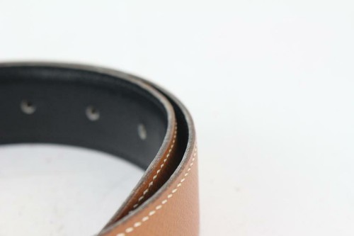 Hermès 32mm Reversible H Logo Belt Kit Brown x Black x Gold 1H96a - Picture 10 of 12