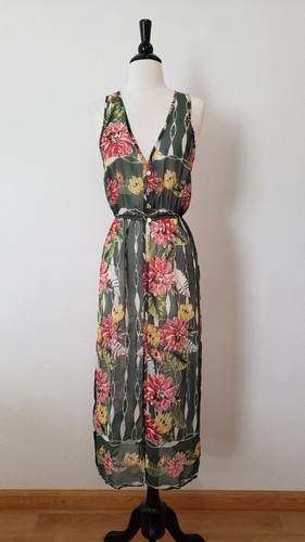 Anthropologie Top New Size Small XS Kimono Tropical Vacation Holiday Granny