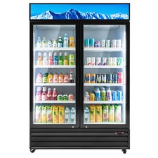40 Cu.Ft Commercial Merchandiser 2 Glass Door Display Refrigerator ETL