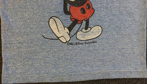 Vtg 80s Kids Disney Mickey Mouse Faded Distress Ringer Shirt S Cartoon Grunge 70 - Picture 4 of 18