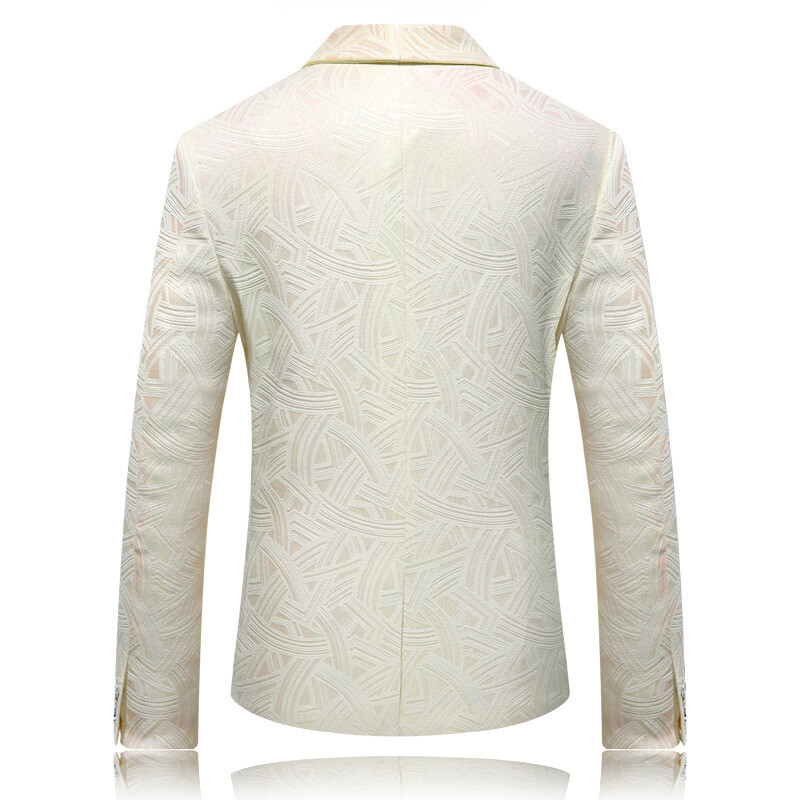 STAR Men's Suit Ivory Paisley Fashion Party Prom Groom Tuxedo