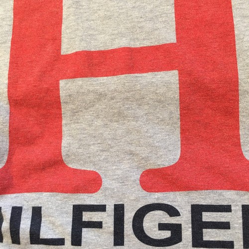 Tommy Hilfiger Boy's Size 4 Crew Neck Short Sleeve Grey Logo T-Shirt - Picture 5 of 6