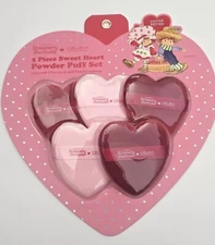 Celavi x Strawberry Shortcake 5 PCS Sweet Heart powder Puff Set