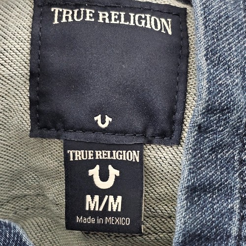 True Religion Vest Boys Youth Medium M Hooded Distressed Stretch Lined Dylan - Picture 10 of 13