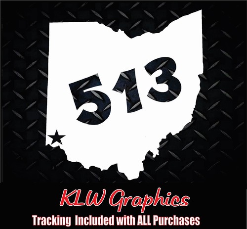 513 Ohio Decal Sticker Car Diesel Truck JDM Family State 4x4 Cincy Nati ...