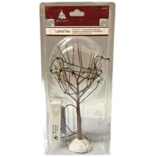 Enchanted Forest Lighted Silhouette Tree Bare Branches 4" x 9" Colored Lights
