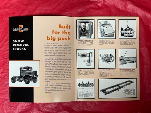 1970s? Oshkosh "SNOW REMOVERS" - Original Truck Dealer Sales Brochure / Catalog - Picture 2 of 3