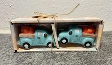 Fall Autumn Salt & Pepper Shakers Pick-Up Truck Pumpkins New NIB Harvest Home