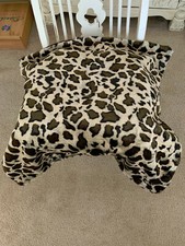 Leopard Print Faux Fur Pillow Case. Excellent Quality. Handmade.29"X28"