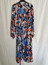 VILA Womens Midi Dress Wrap Long Sleeves Size 12