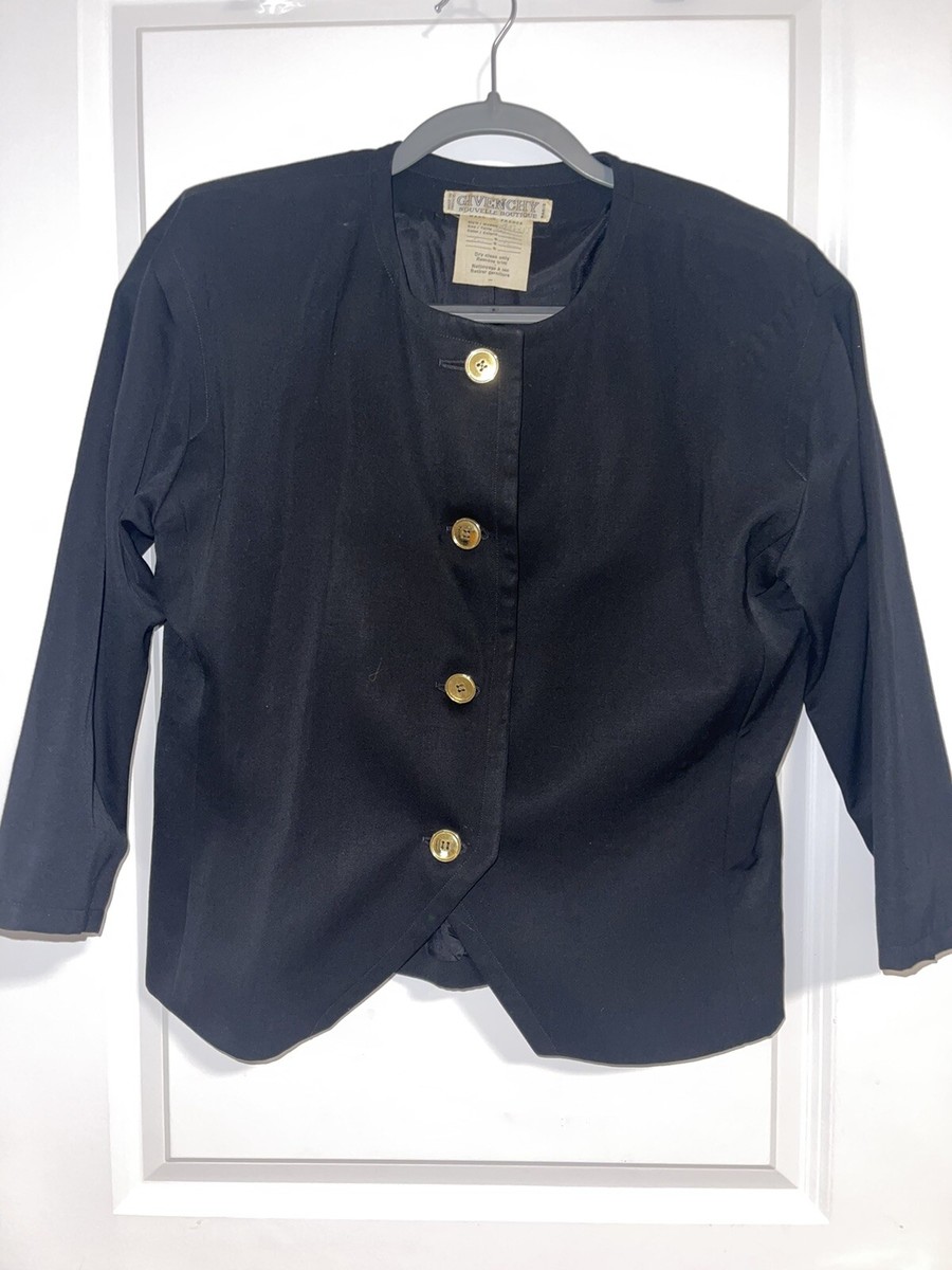 【GIVENCHY NOUVELLE BOUTIQUE】ジバンシー　ジャケット Vtg Givenchy Nouvelle Boutique Made In France Blazer Black Jacket