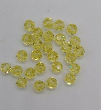 Swarovski Crystal Jonquil Faceted Round 5000 Beads; 6mm 12 or 8mm 6 