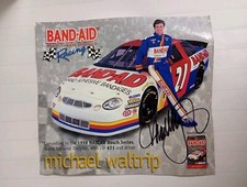 1998 NASCAR Michael Waltrip #21 Band Aid Driver Signature 9"x8" Picture Flyer 