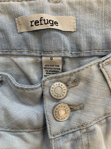 Refuge Jean Shorts Size Light Wash Cut Off Short Whitewashed 80s - Picture 2 of 6