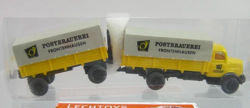 () Wiking 1:87,  Henschel Pritschenlastzug Postbrauerei PMS Sondermodell top