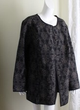 Nwt Catherine's Sz 3x Black Brown Lightweight Quilted Reversible Jacket Coat