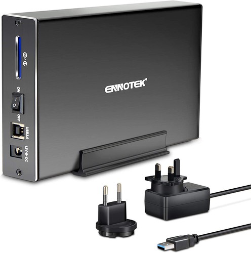 Aluminum 3.5 Inch USB 3.0 HDD/SSD External SATA Hard Drive Enclosure Caddy Case - 第 1/6 張圖片