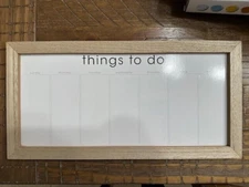 Dry Erase ‘Things To Do’ Days Of The Week Board  16x8 Organize Planner Hanging