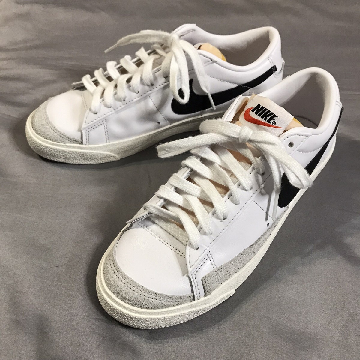 Nike Blazer Sneaker Womens 6.5 White Black Low Platform | eBay