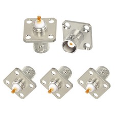 50pcs BNC Female Jack 4 Hole Flange Panel Chassis Mount Coaxial Solder Connector