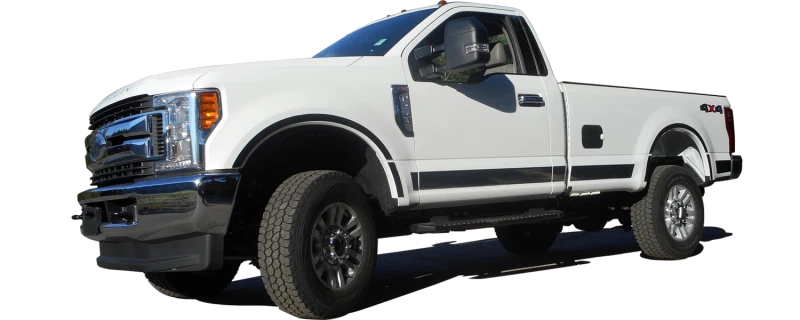 QAA 17-22 se adapta a Ford F-250 F-350 Super Duty 1 pieza puerta trasera acero inoxidable acento moldura Foto 2 de 4