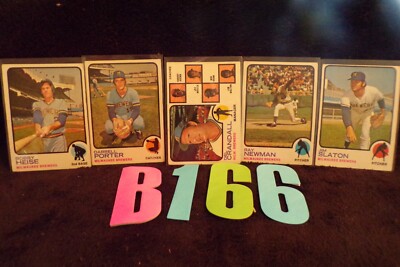 5 CARD LOT 1973 MILWAUKEE BREWERS 