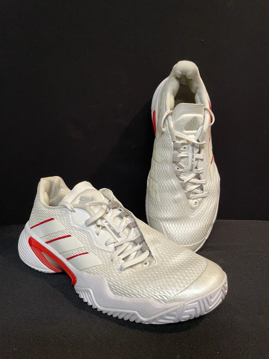 Adidas Barricade White Silver Metallic Red W for sale | eBay