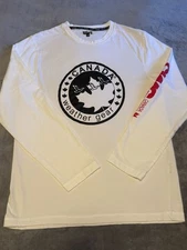 Canada Weather Gear White  Long Sleeve T Shirt Sz  Large Logo On Sleeve