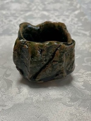 Shingo Takeuchi Oribe Gawwa with Wooden Box, Handmade,